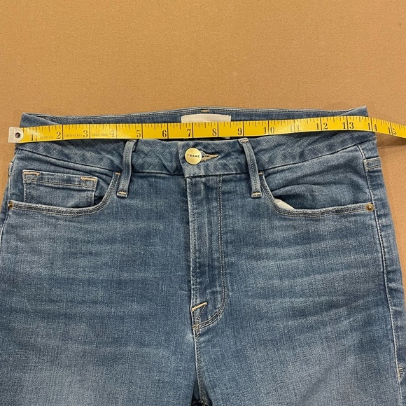 Frame Denim Le Crop Mini Boot With Side Slits Morongo Wash Size 27 - Picture 12 of 14